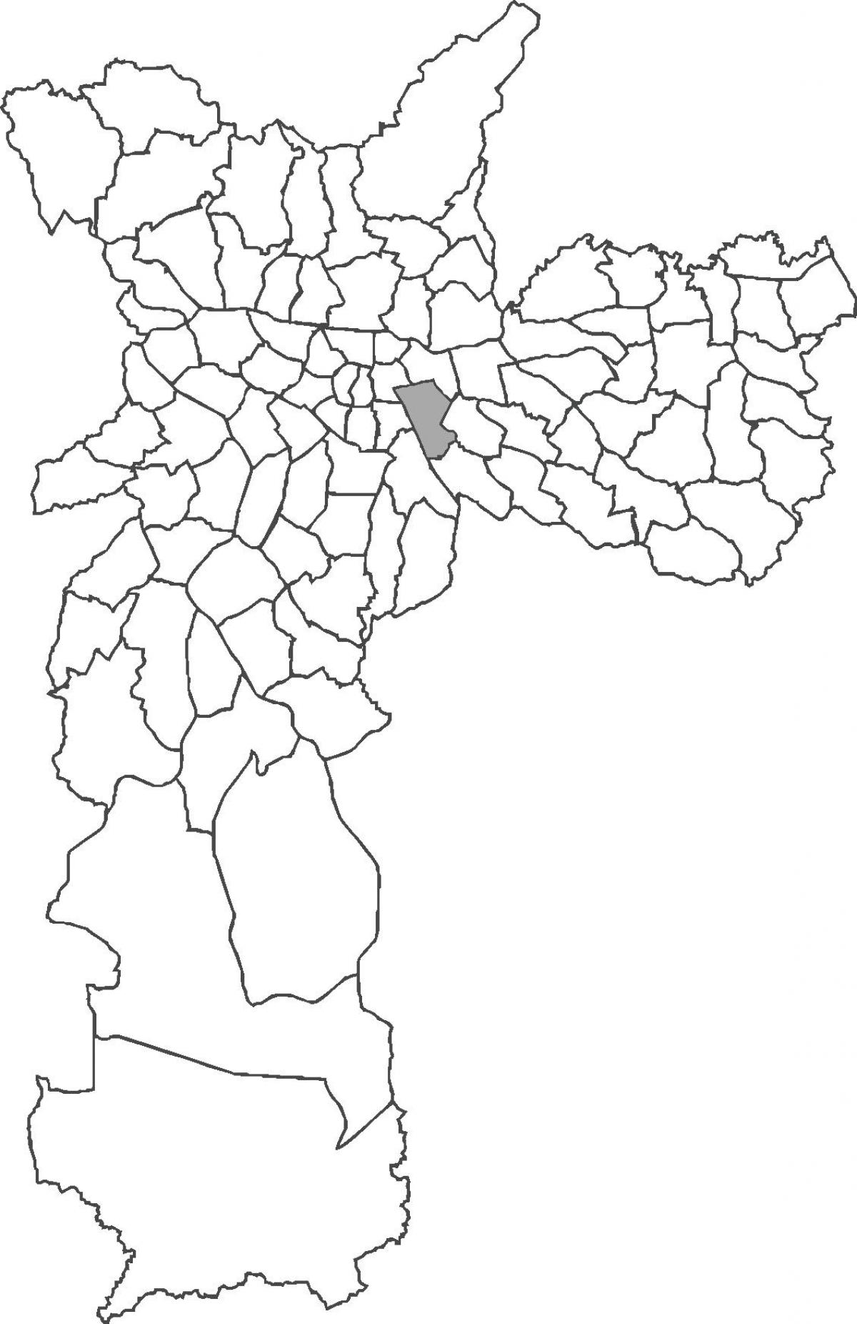 Karta över distriktet Mooca