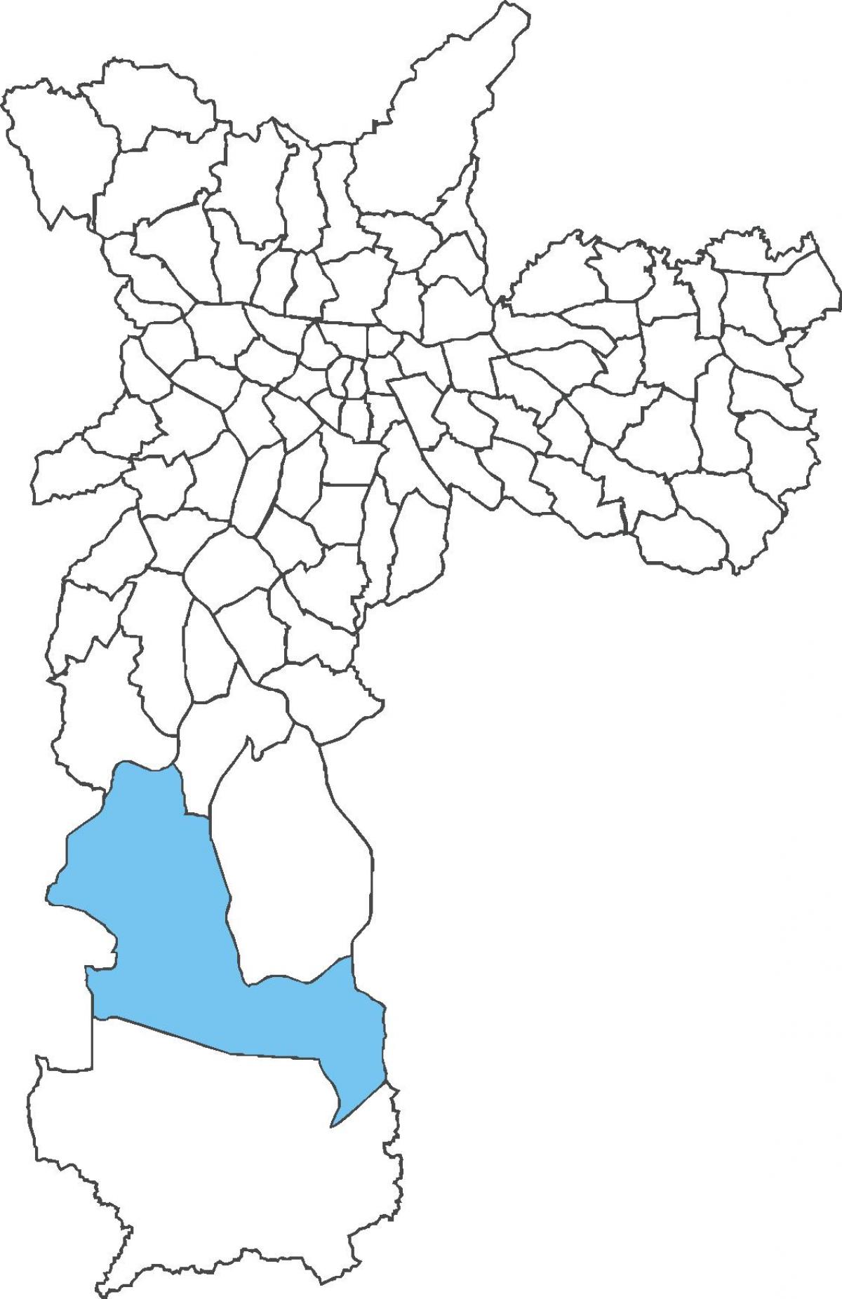 Karta över distriktet Parelheiros