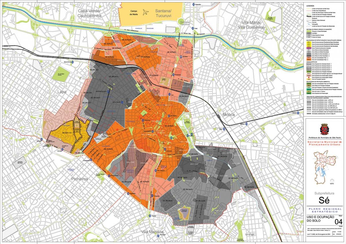 Karta i Se São Paulo - Ockupationen av mark
