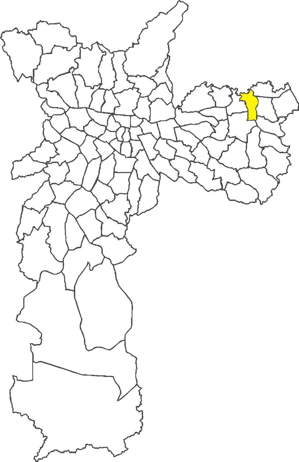 Karta över São Miguel Paulista distriktet