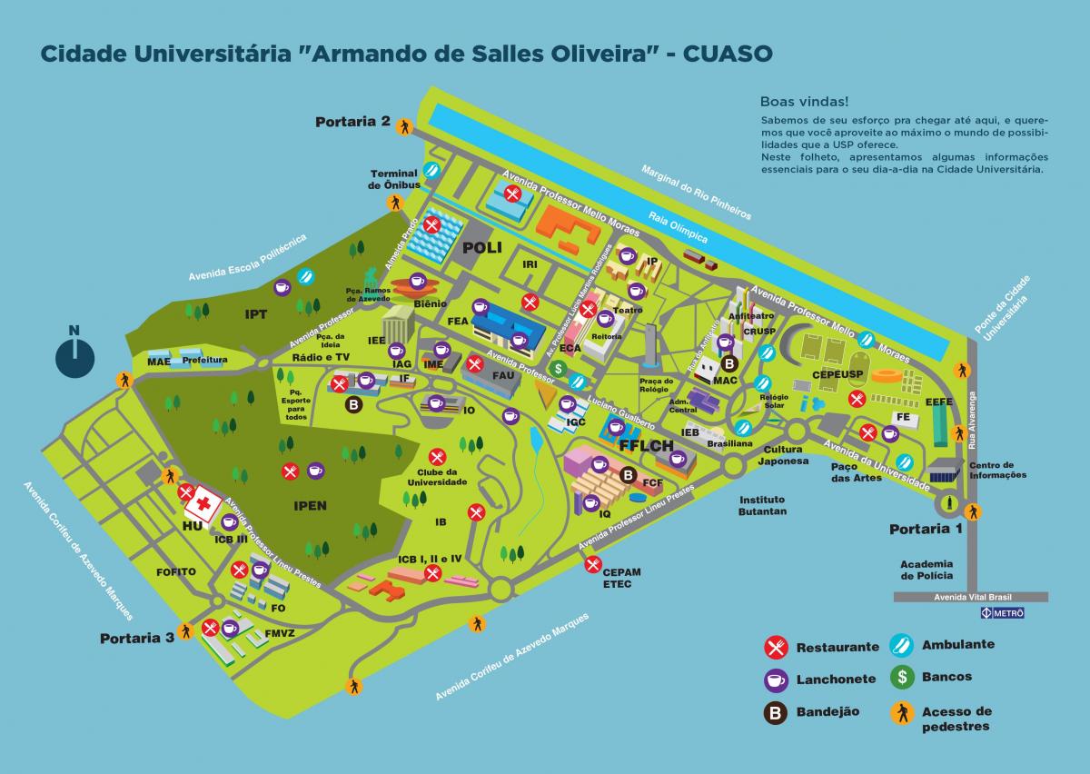 Karta över universitet Armando de Salles Oliveira - CUASO