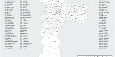 Karta över distrikt som São Paulo