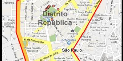Karta över República São Paulo