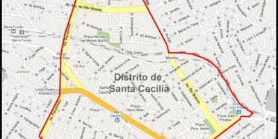Karta över Santa Cecília São Paulo