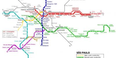 Karta över São Paulo monorail