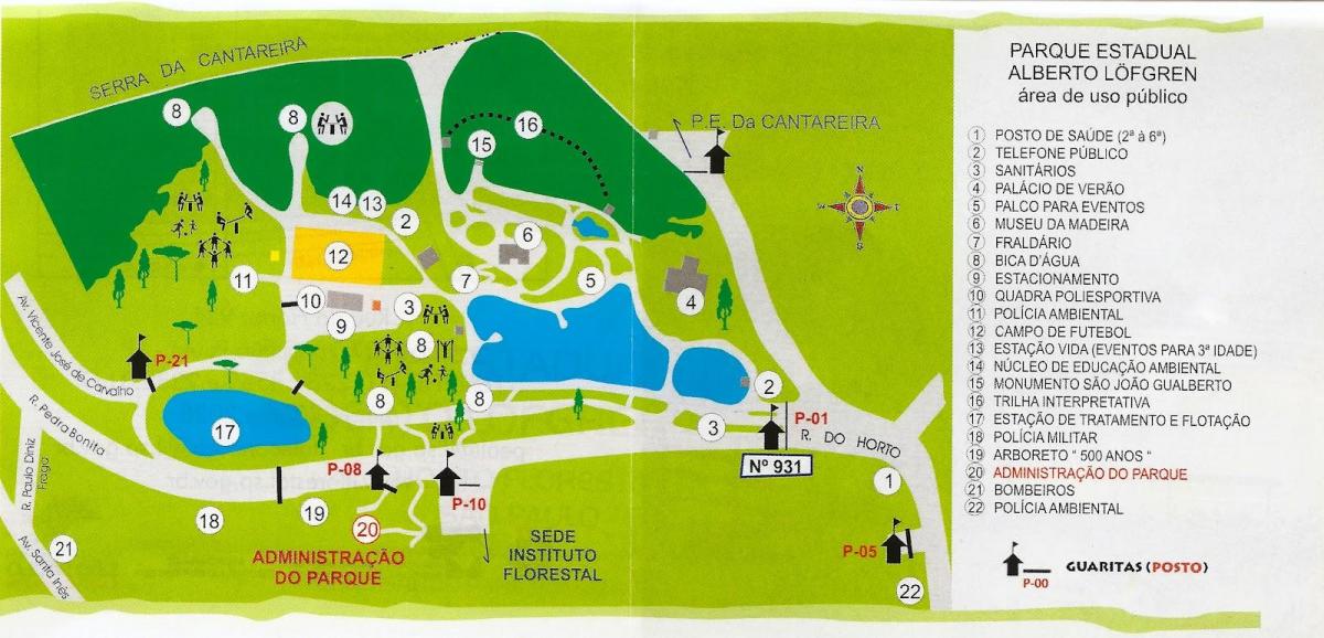 Karta över Alberto Löfgren park