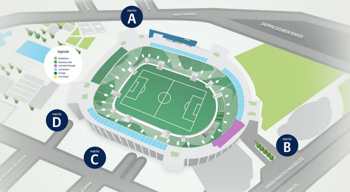 Karta över Allianz Parque - Nivå 3