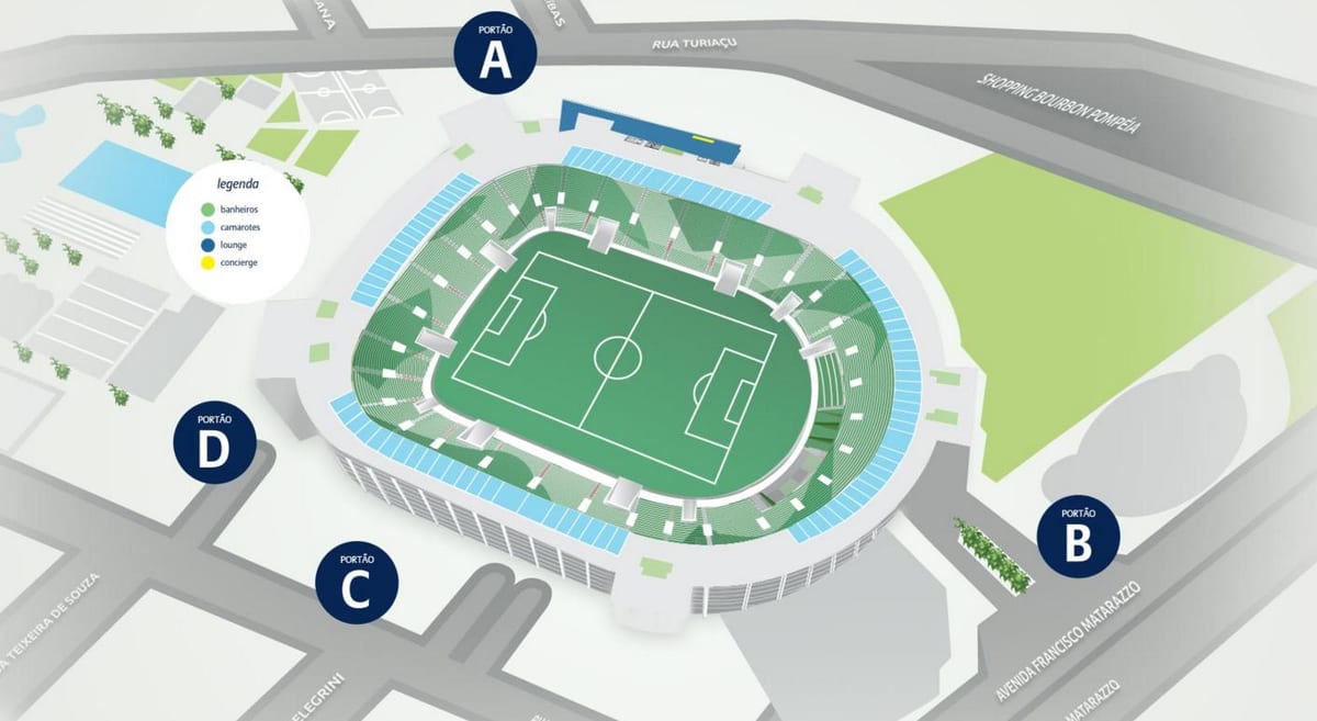 Karta över Allianz Parque - Nivå 4