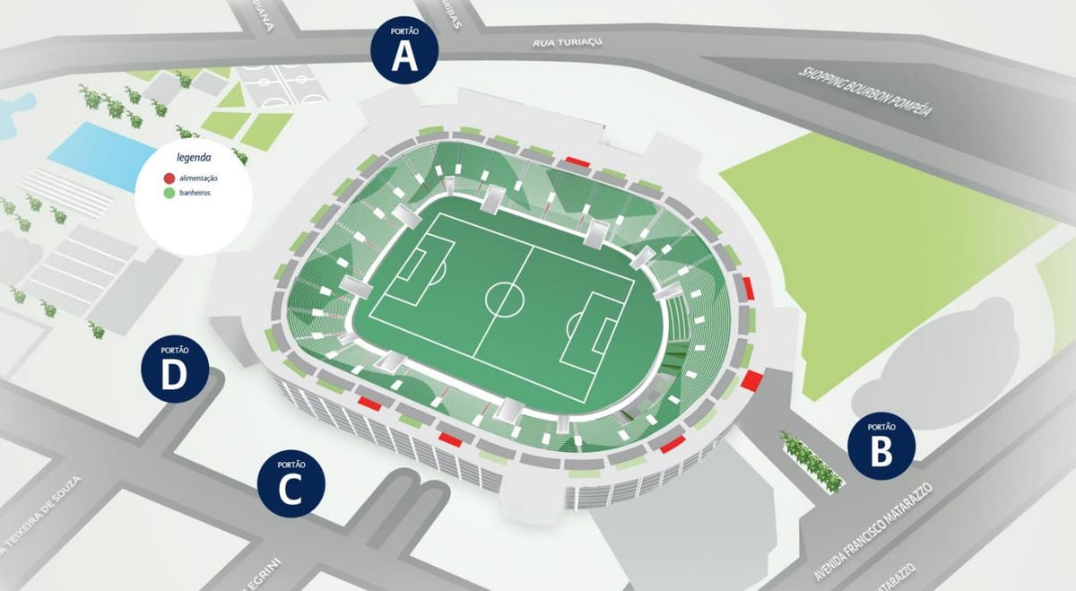 Karta över Allianz Parque - Nivå 5