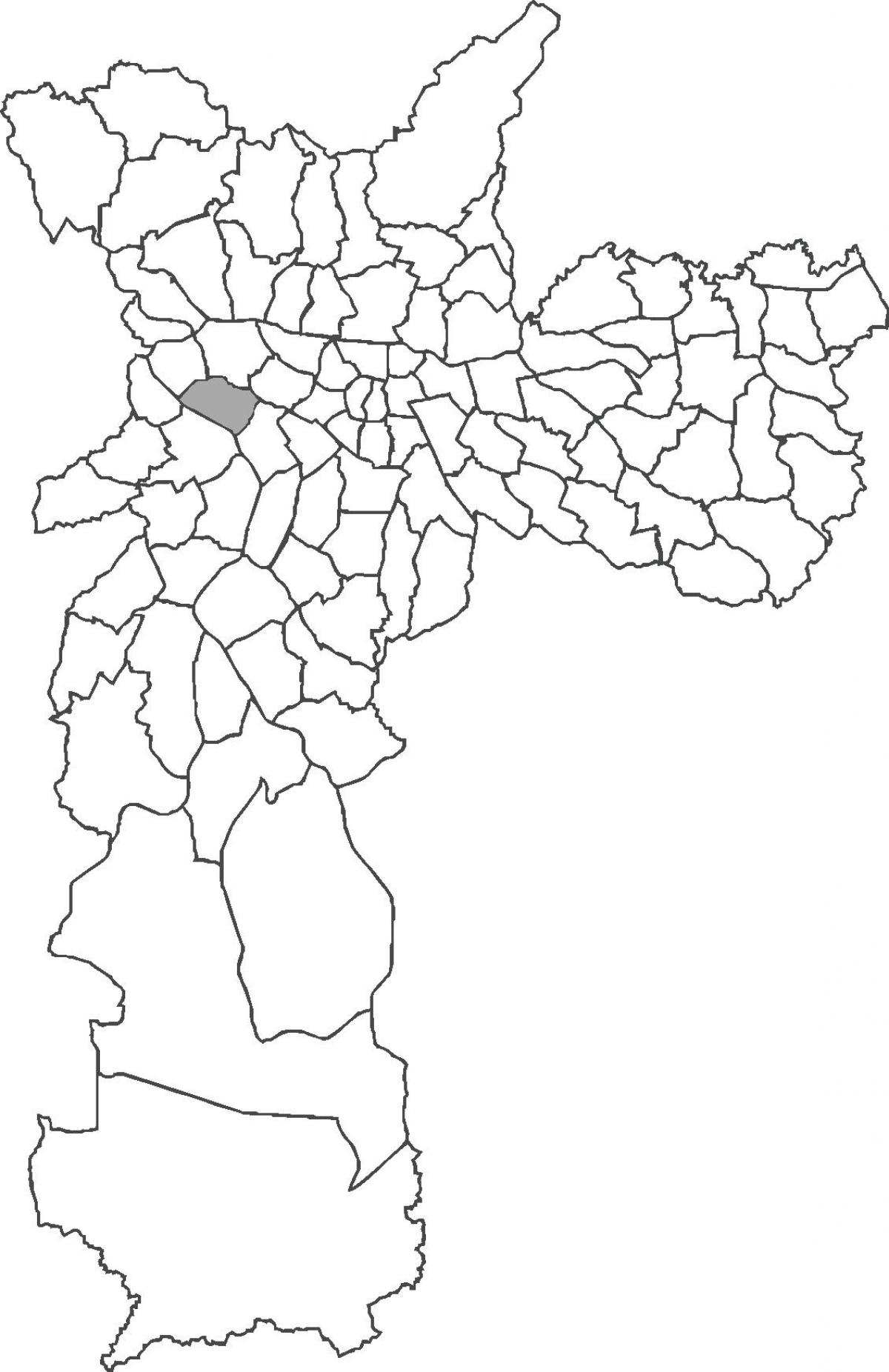 Karta över Alto de Pinheiros distriktet