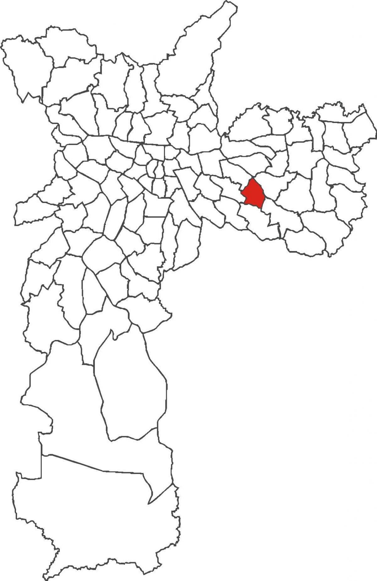 Karta över distriktet Aricanduva