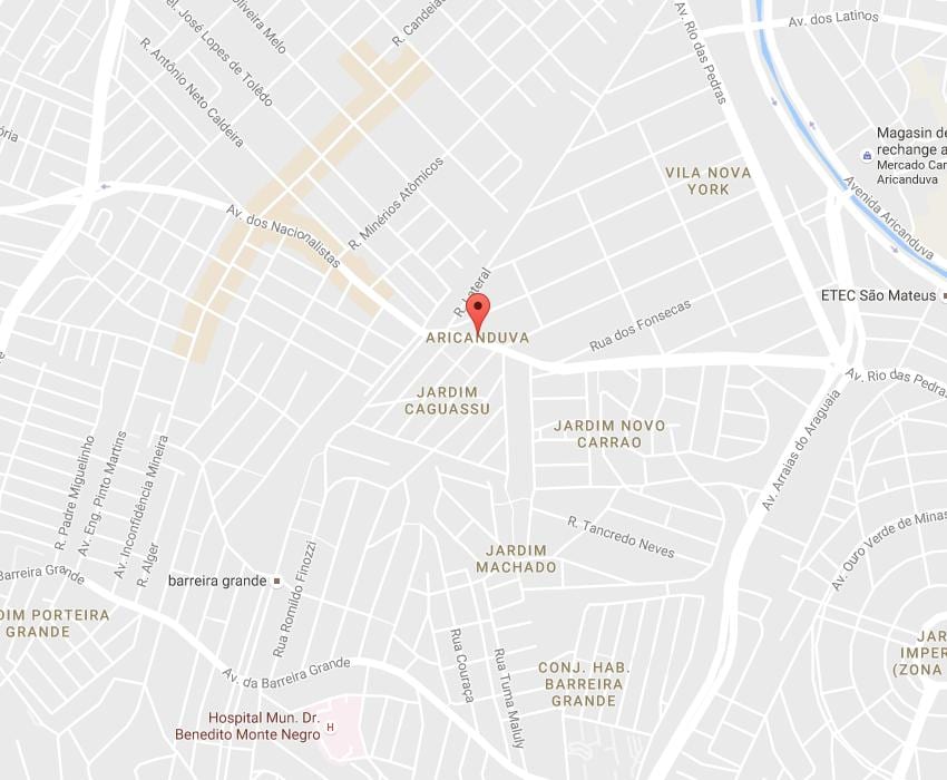 Karta över Aricanduva São Paulo