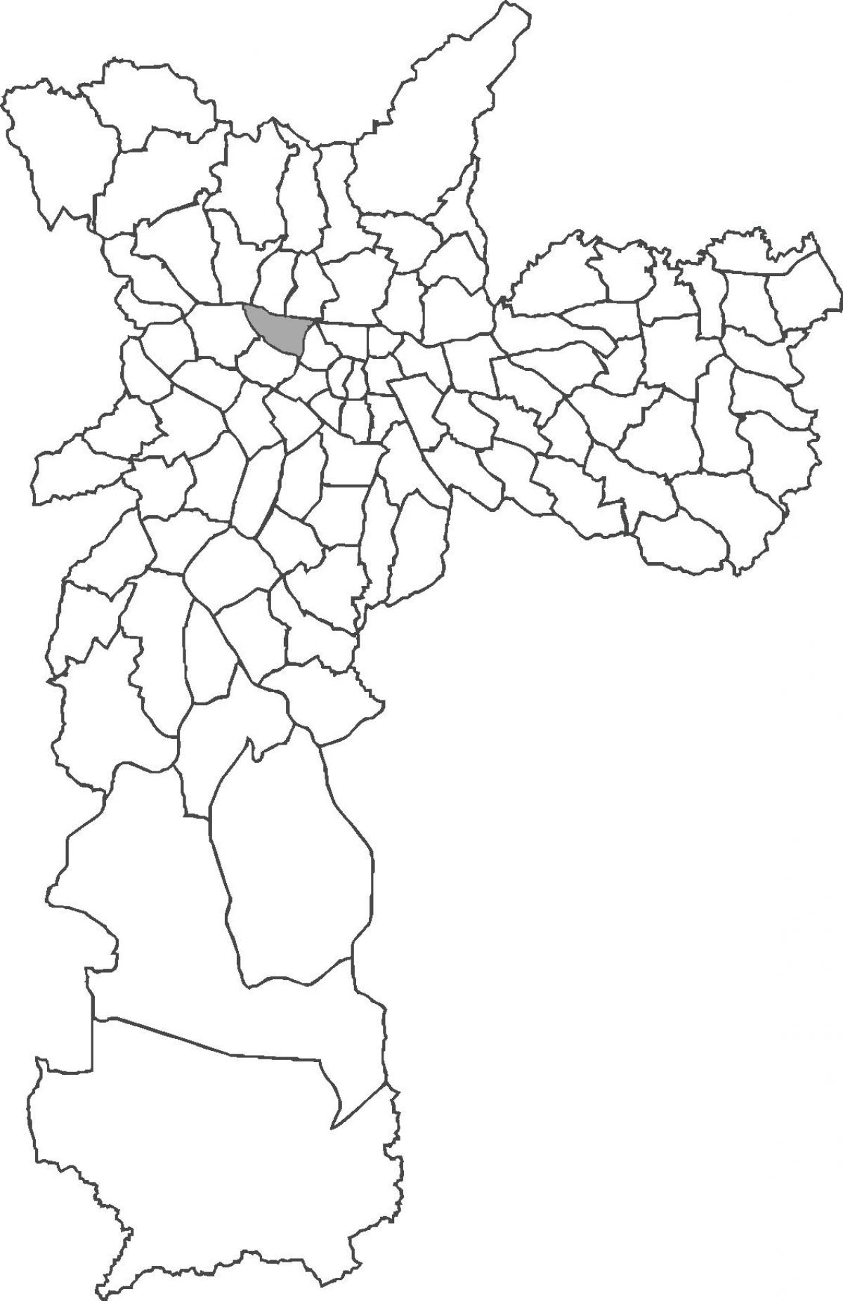Karta över Barra Funda distriktet