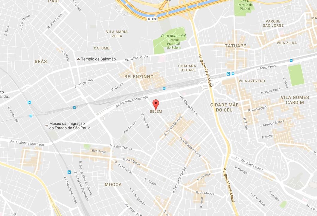 Karta över Belém São Paulo