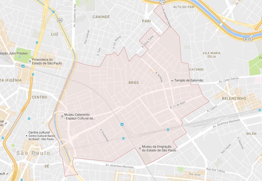 Karta över Bras São Paulo