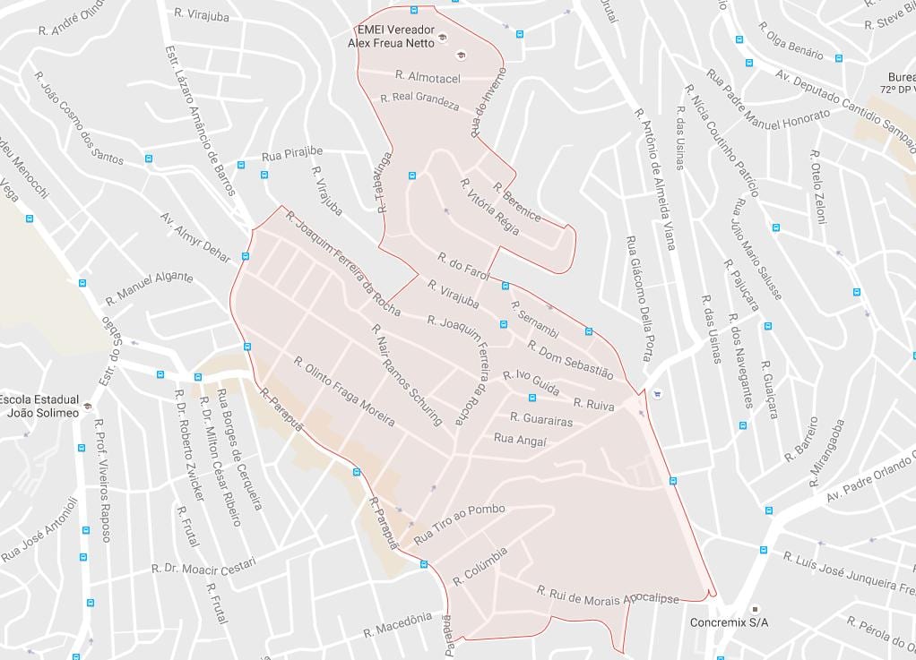 Karta över Brasilândia São Paulo