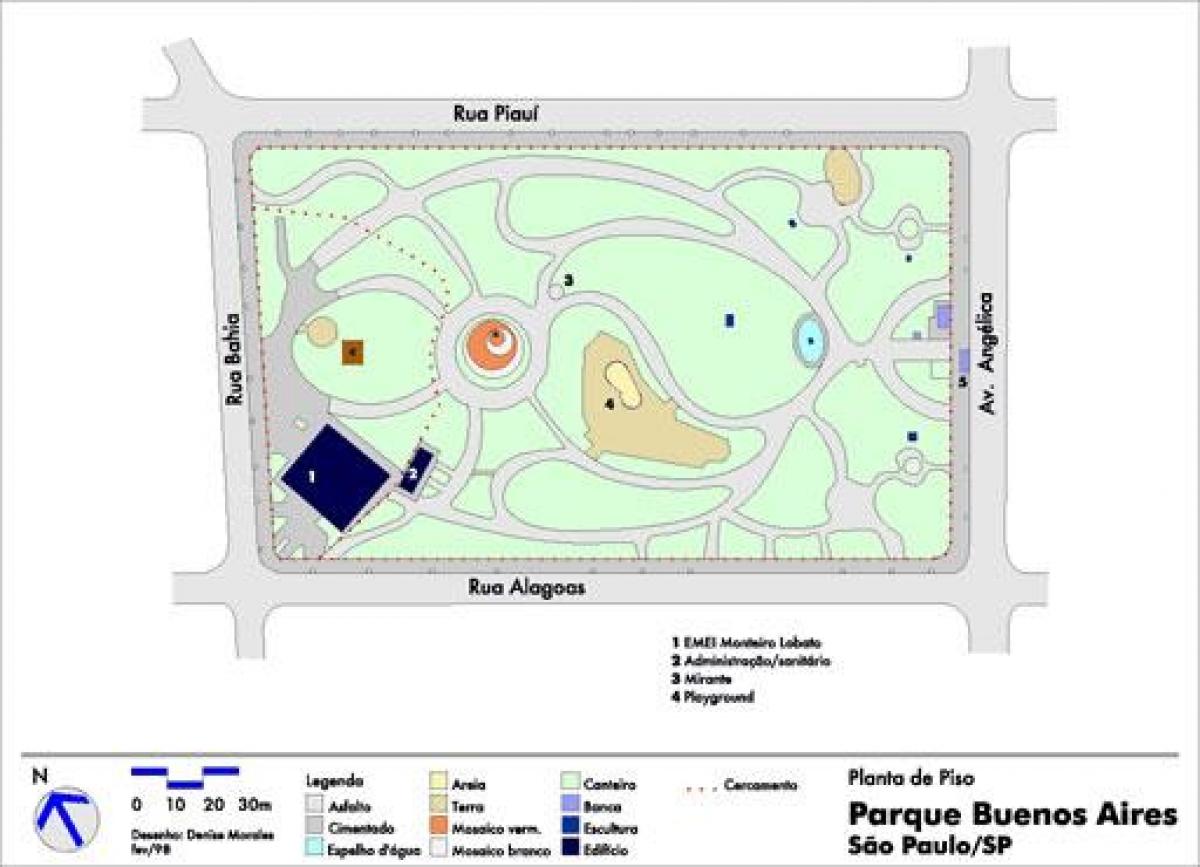Karta över Buenos Aires São Paulo park