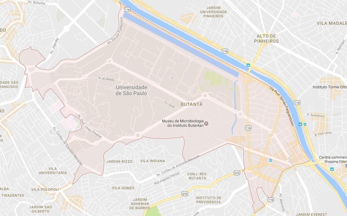 Karta över Butantã São Paulo