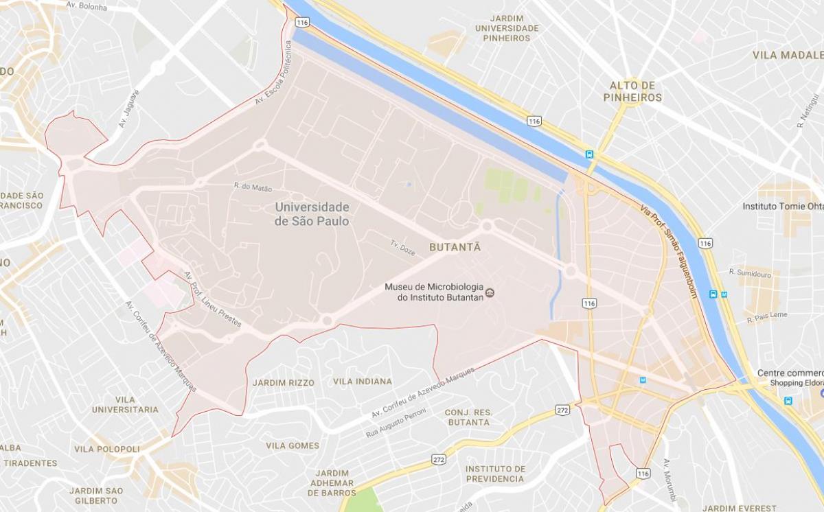 Karta över Butantã São Paulo