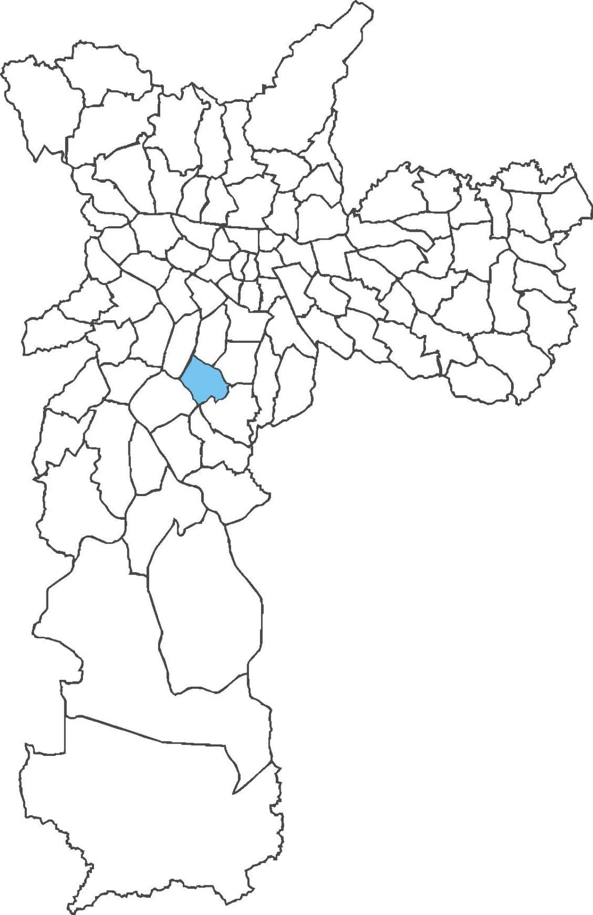 Karta över Campo Belo distriktet