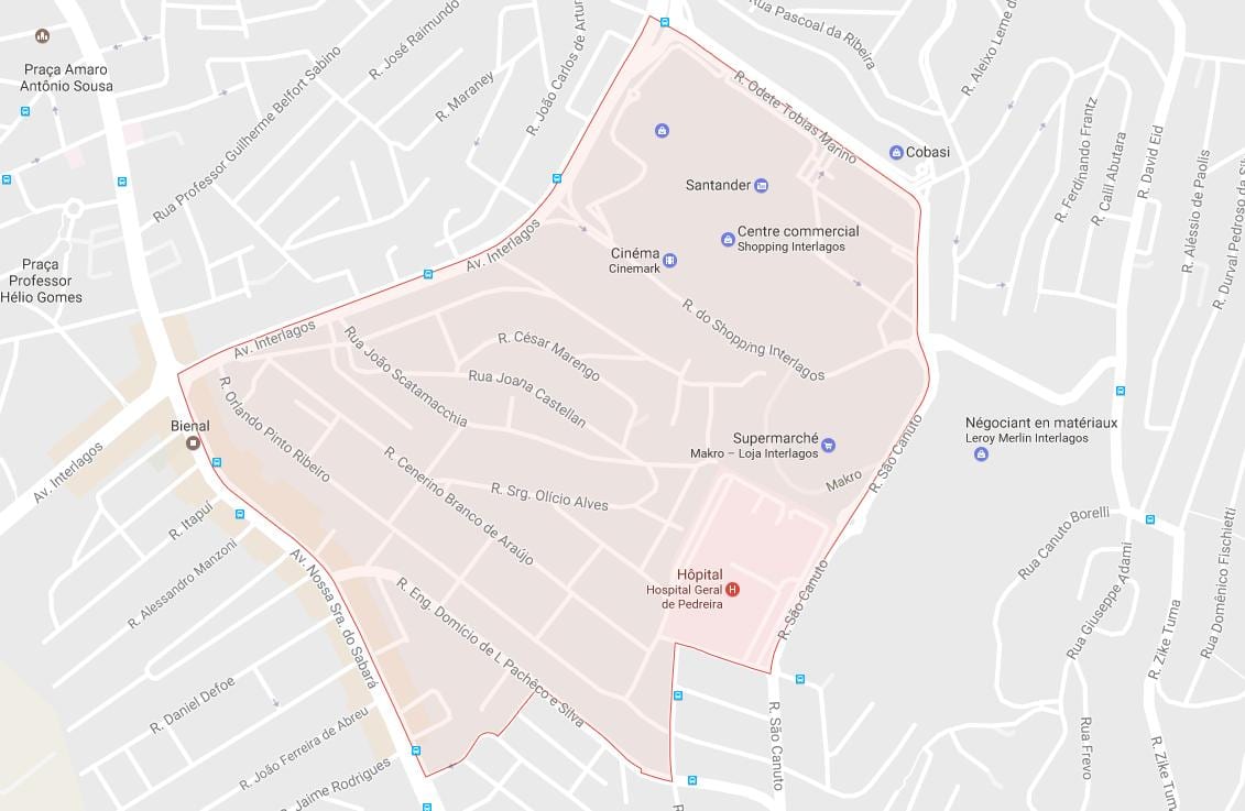 Karta över Campo Grande São Paulo