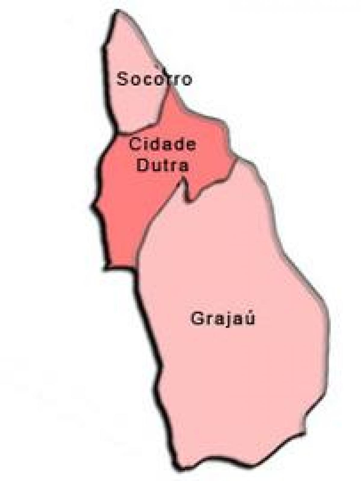 Karta över Capela göra Socorro sub-prefekturen