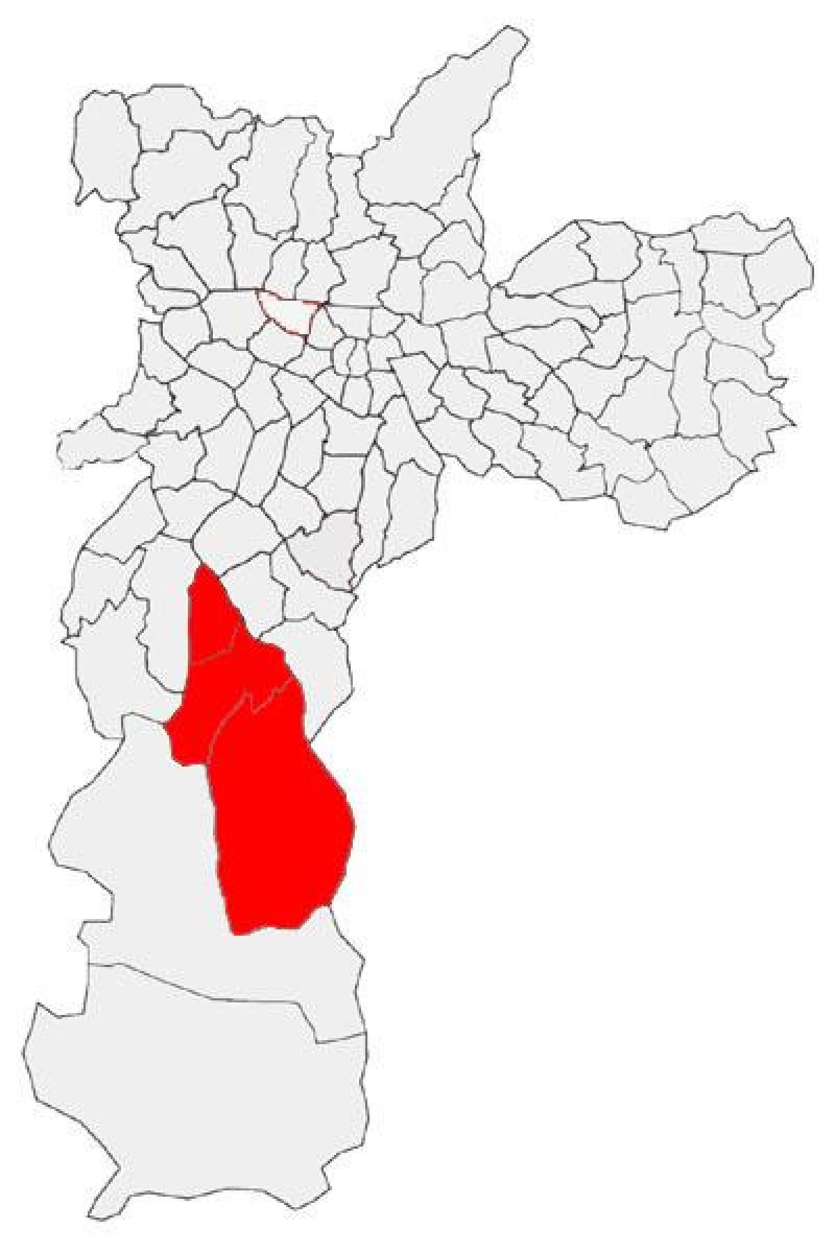 Karta över Capela göra Socorro sub-prefekturen São Paulo
