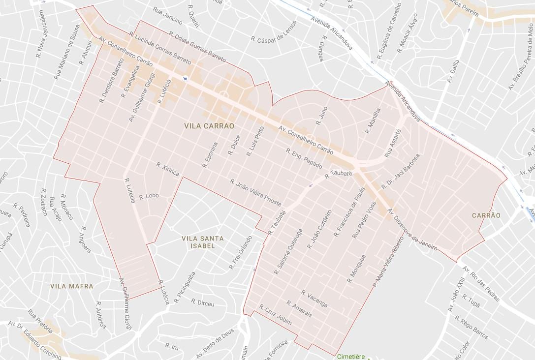 Karta över Carrão São Paulo