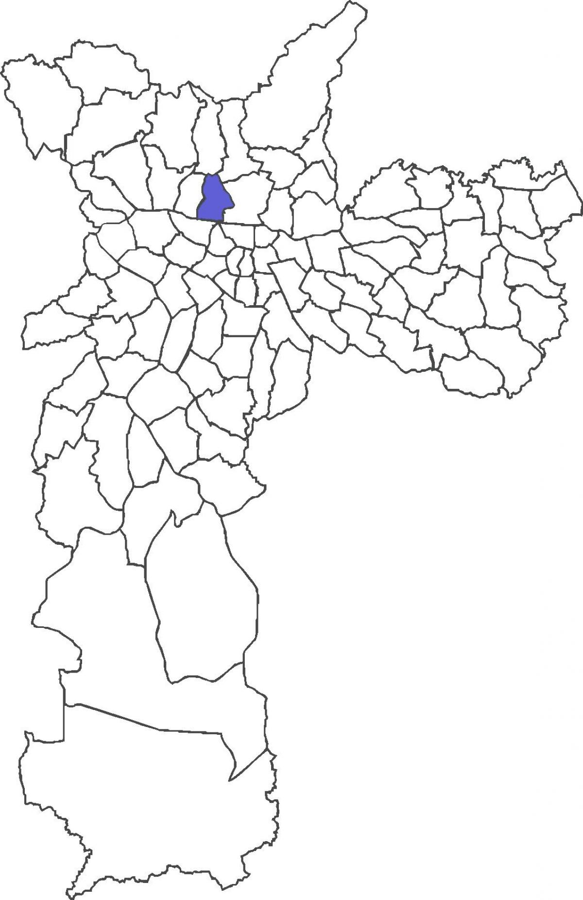 Karta över Casa Verde distriktet