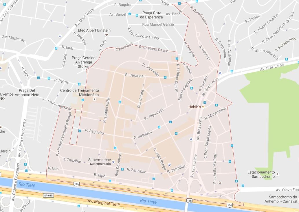 Karta över Casa Verde São Paulo