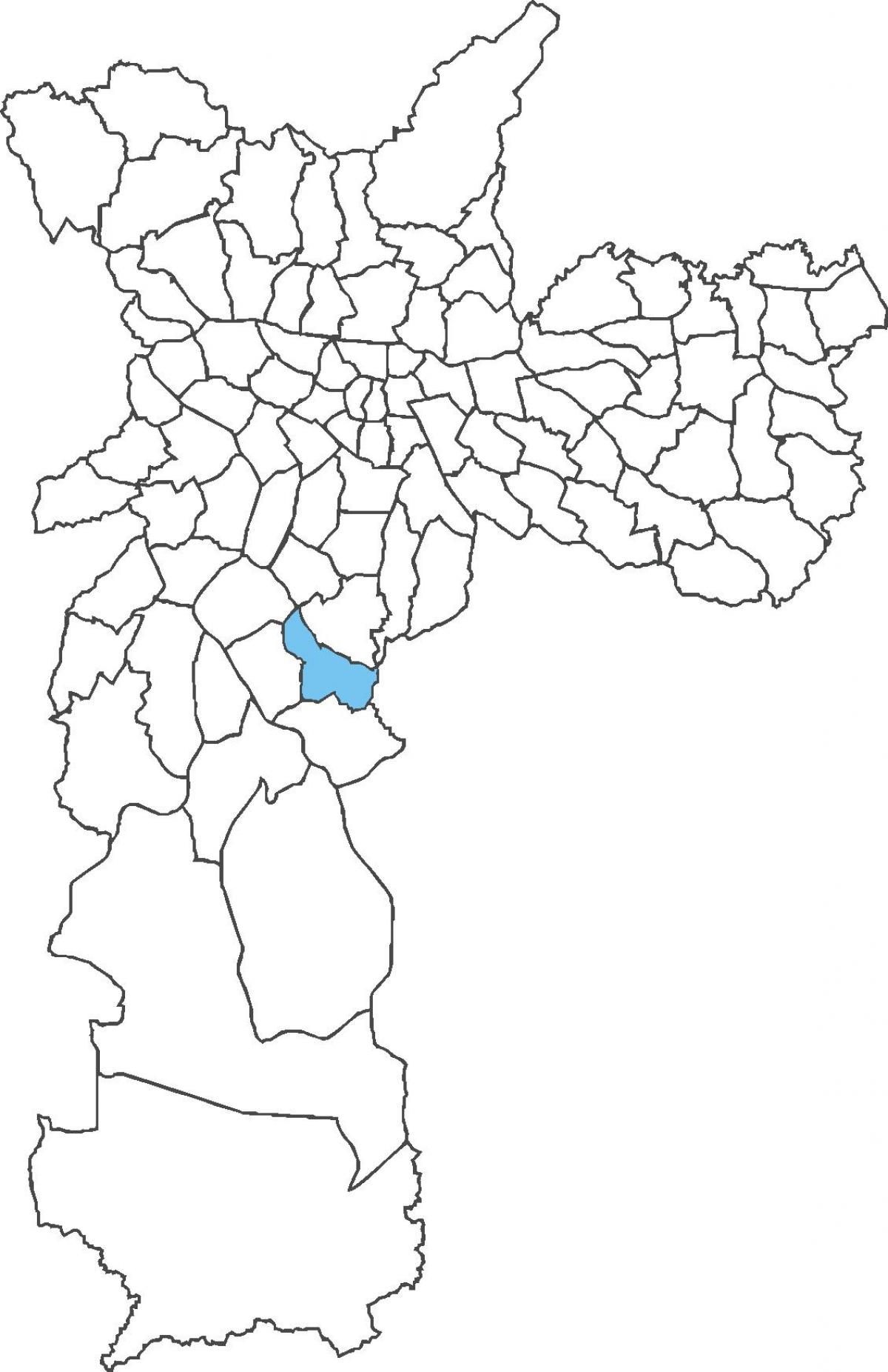 Karta över Cidade Ademar distriktet