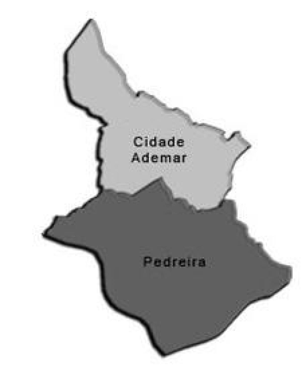Karta över Cidade Ademar sub-prefekturen