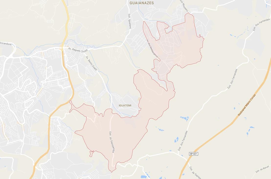 Karta över Cidade Tiradentes São Paulo