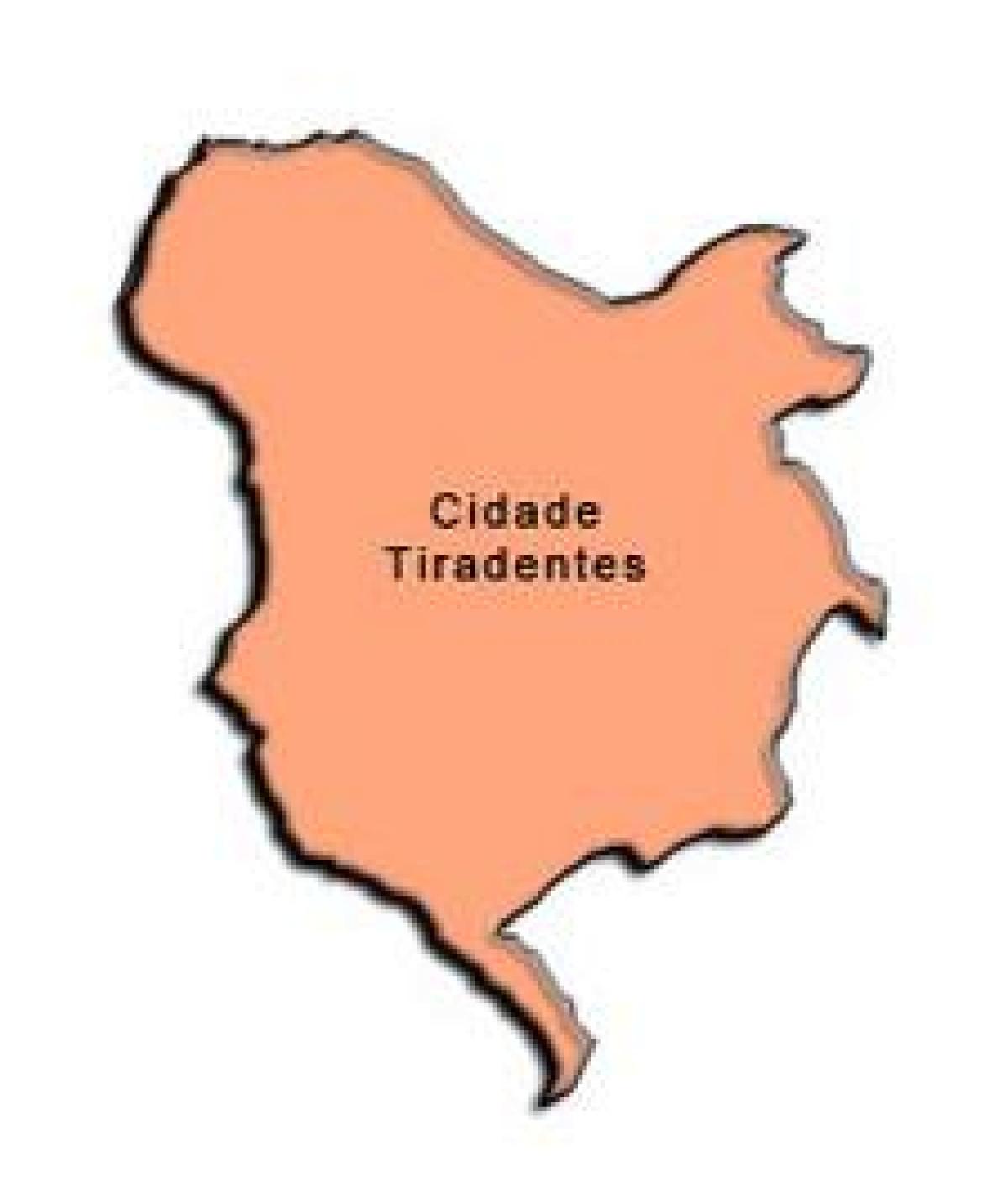 Karta över Cidade Tiradentes sub-prefekturen
