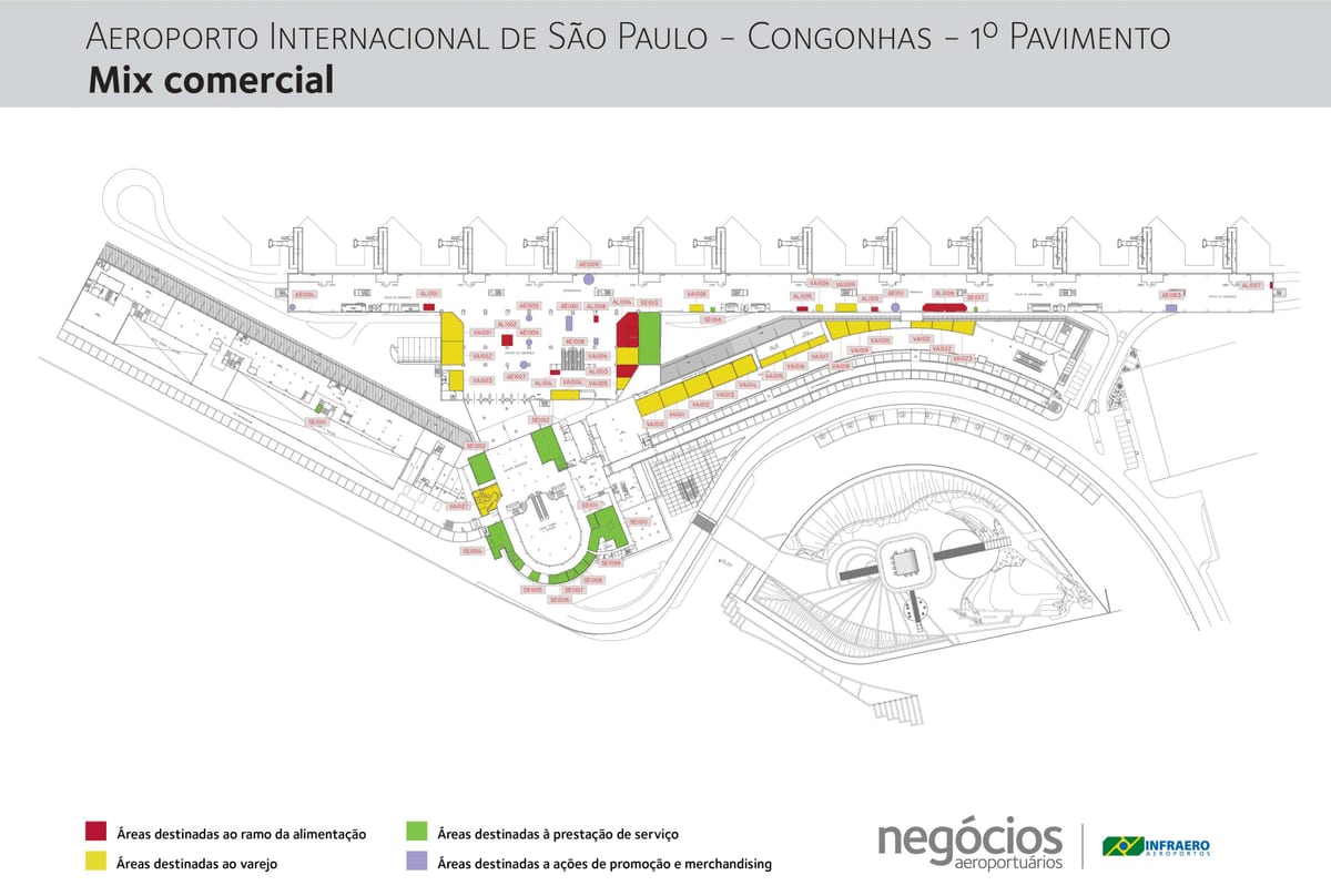 Karta över flygplatsen Congonhas - plan 1