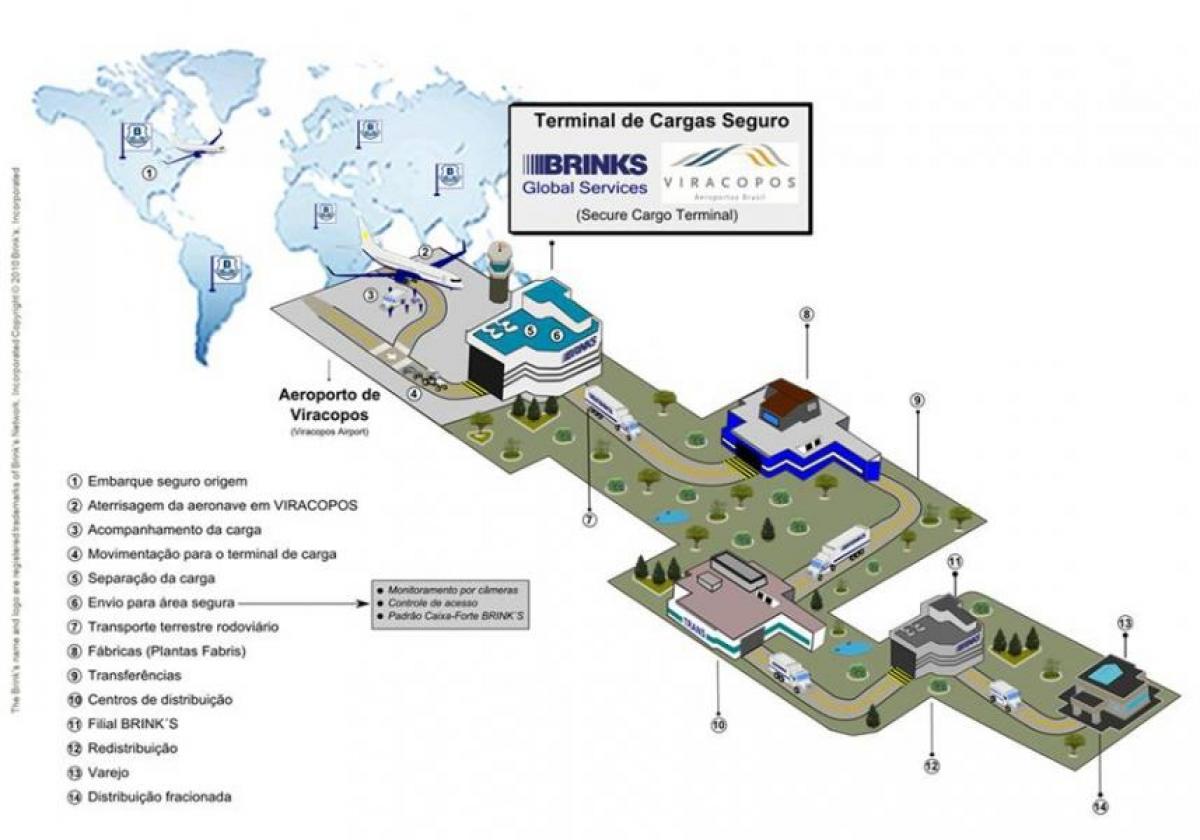 Karta över internationella flygplats Viracopos - Terminal hög säkerhet