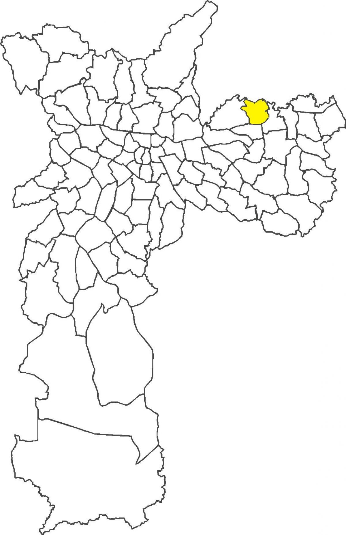 Karta över Ermelino Matarazzo distriktet