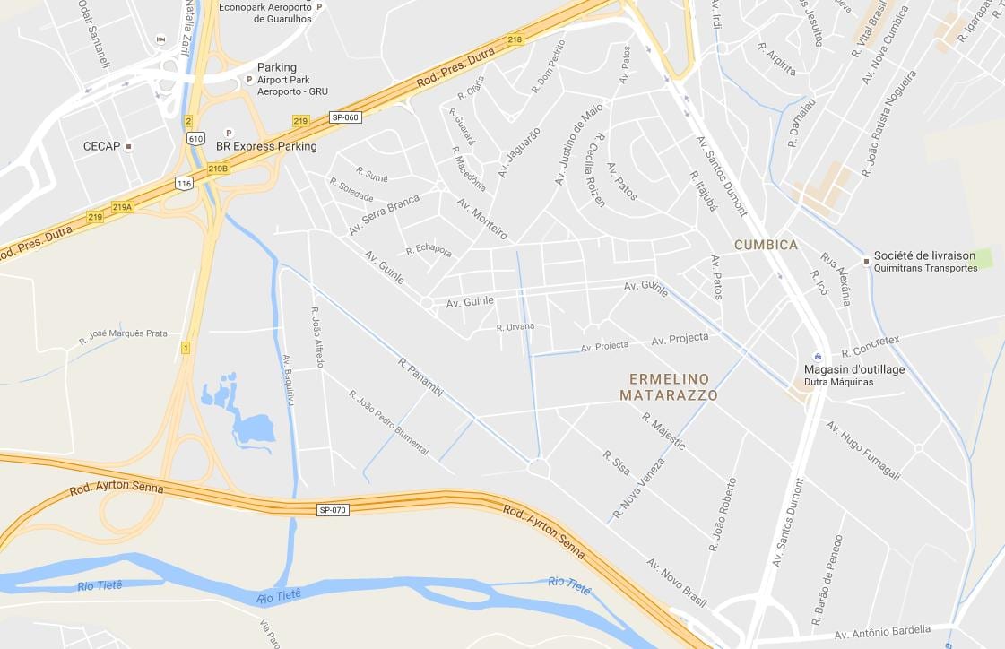 Karta över Ermelino Matarazzo São Paulo