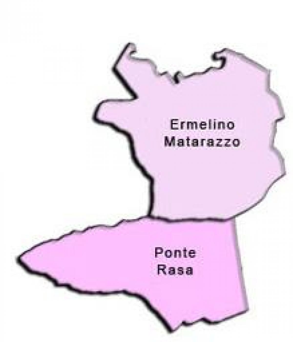 Karta över Ermelino Matarazzo sub-prefekturen