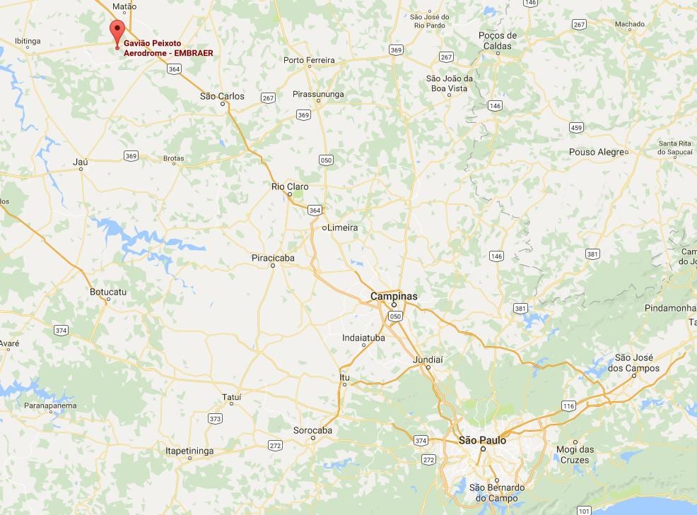 Karta över flygplatsen Gavião Peixoto