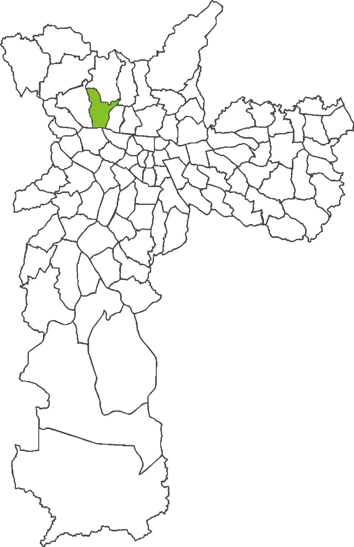 Karta över Freguesia göra - distrikt