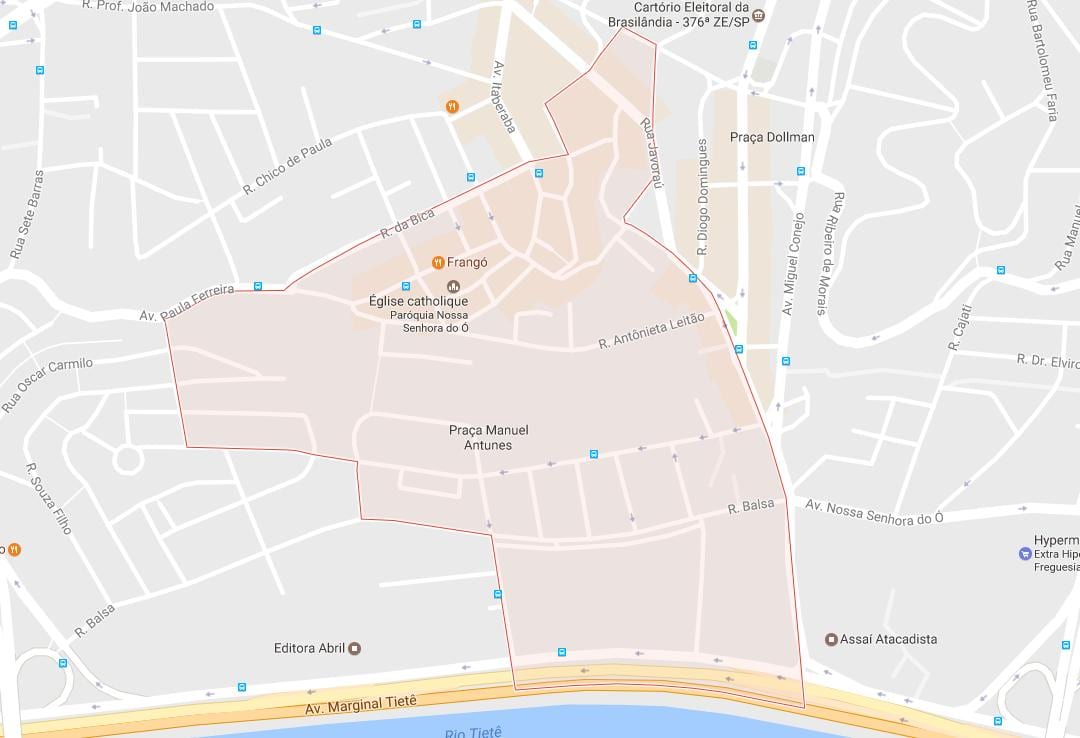 Karta över Freguesia göra - São Paulo