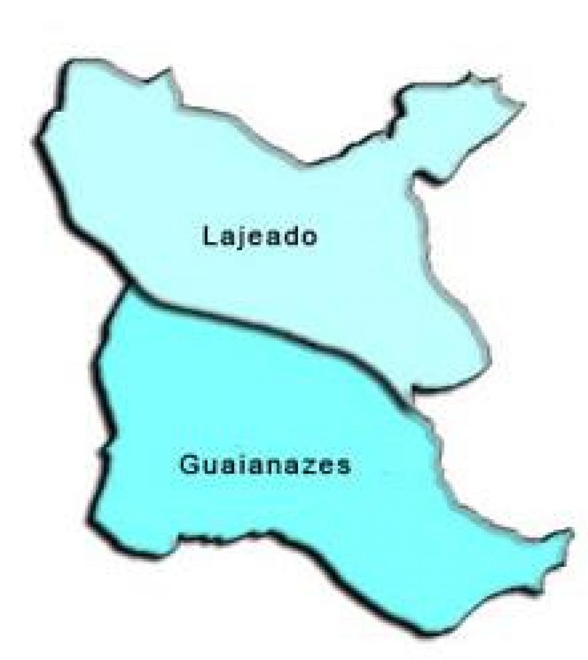 Karta över Guaianases sub-prefekturen