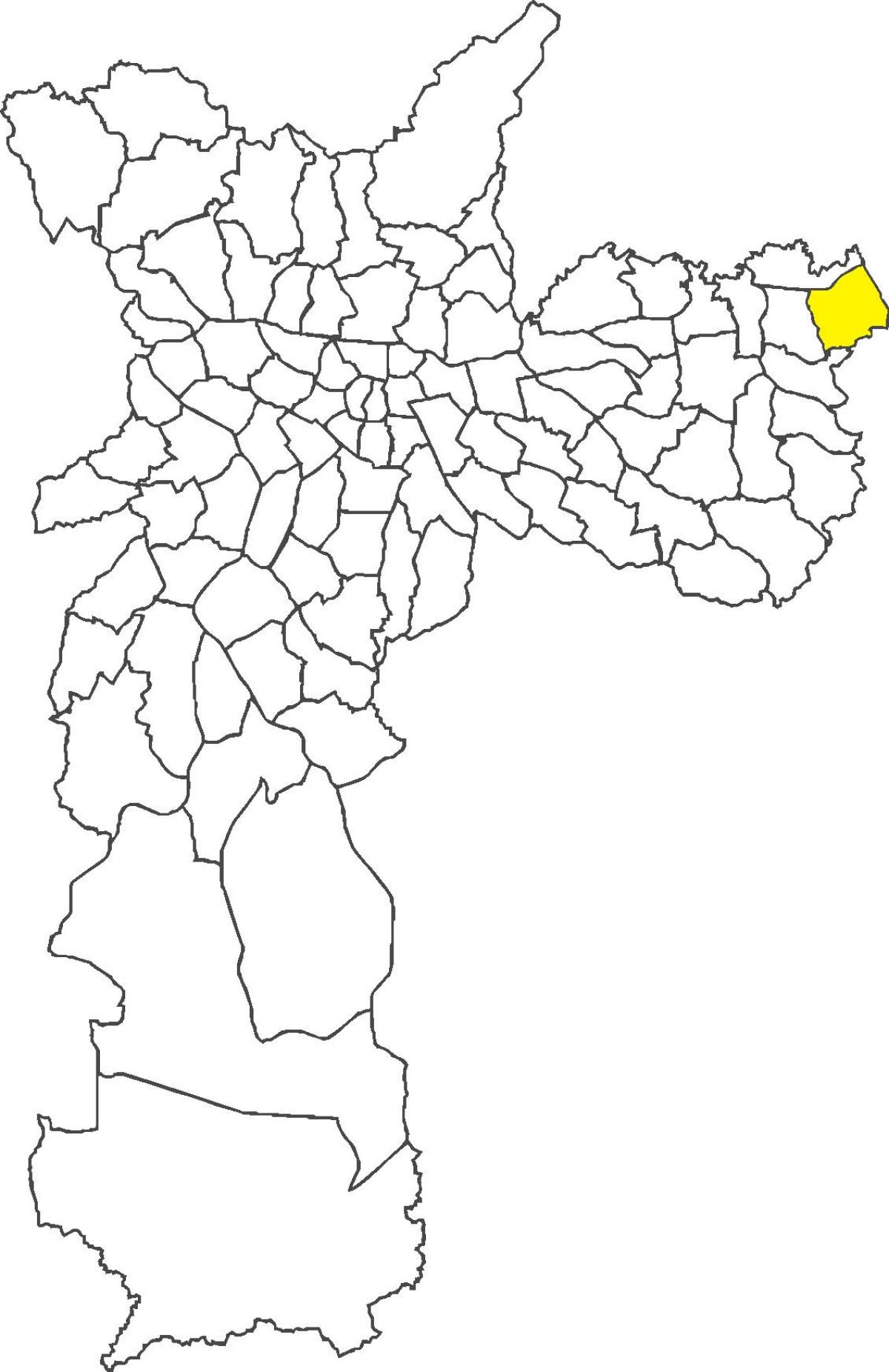 Karta över stadsdelen Itaim Paulista distriktet