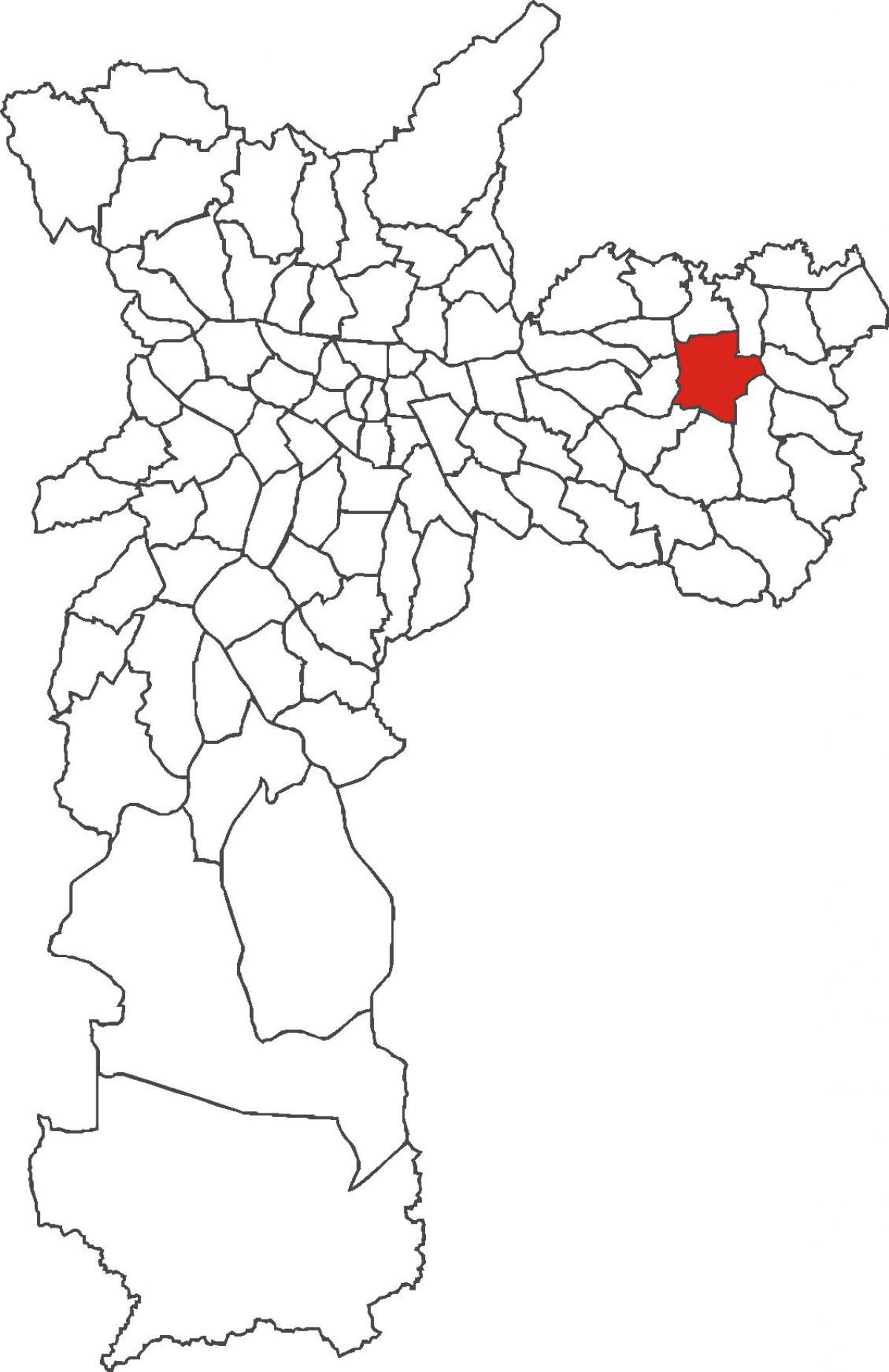 Karta över distriktet Itaquera