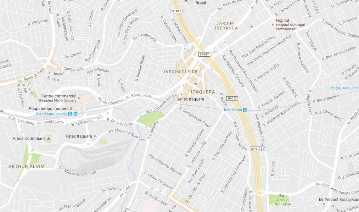 Karta över Itaquera São Paulo