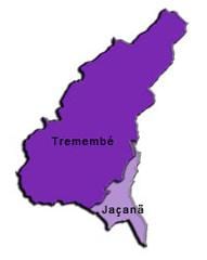 Karta över Jaçanã-Tremembé sub-prefekturen