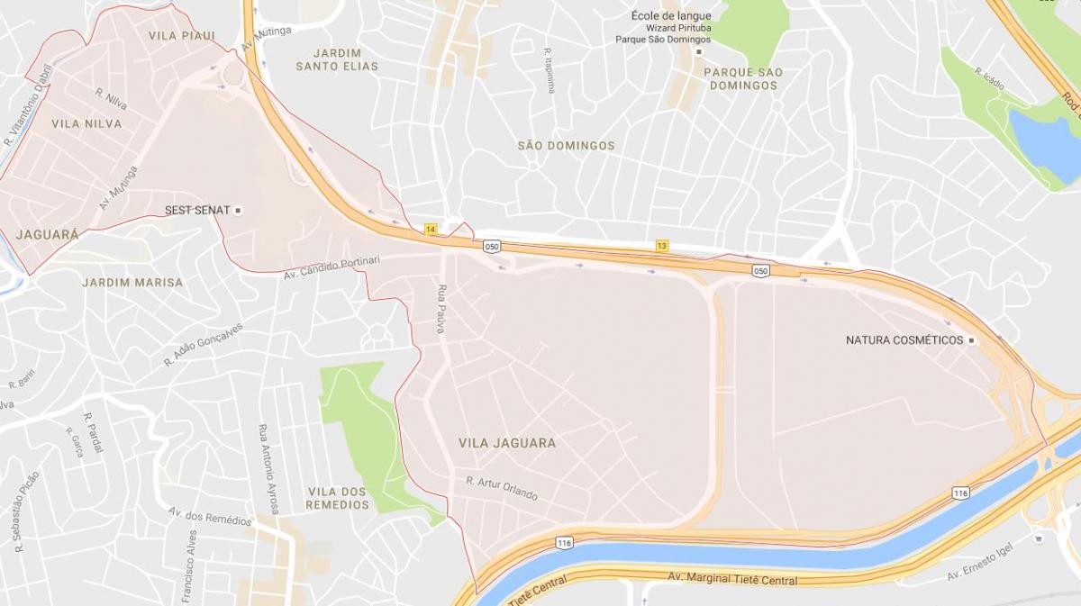 Karta över Jaguara São Paulo