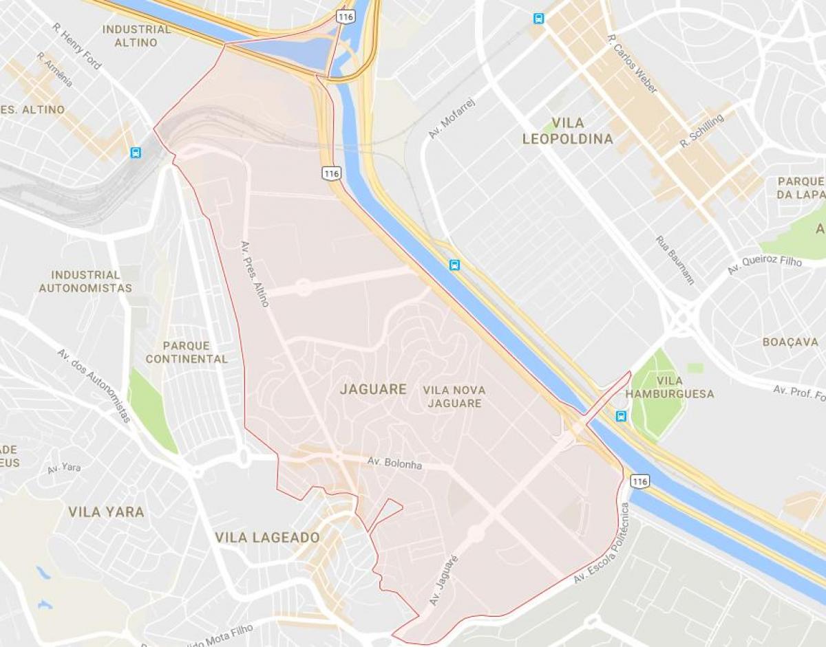 Karta över Jaguaré São Paulo