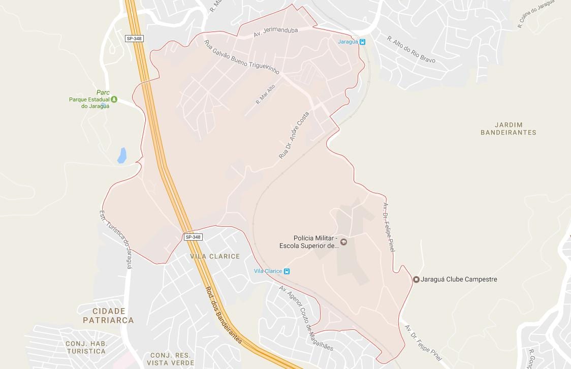 Karta över Jaraguá São Paulo